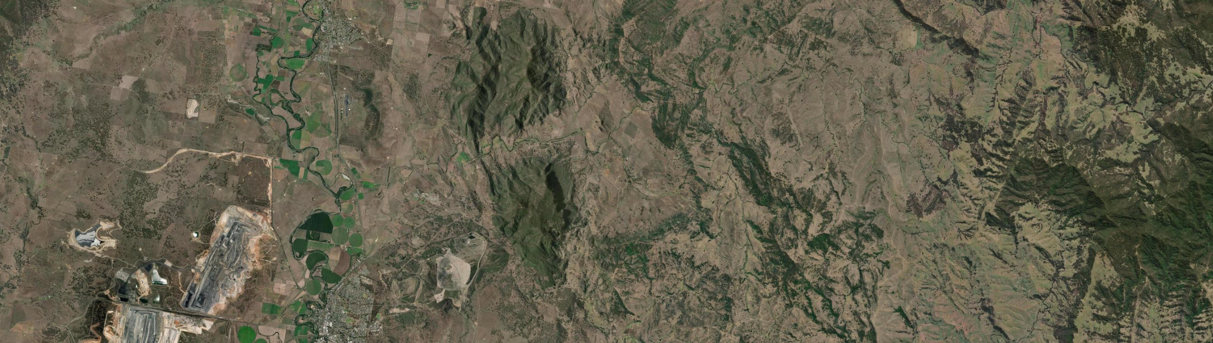 Aerial view of McCullys Gap, NSW