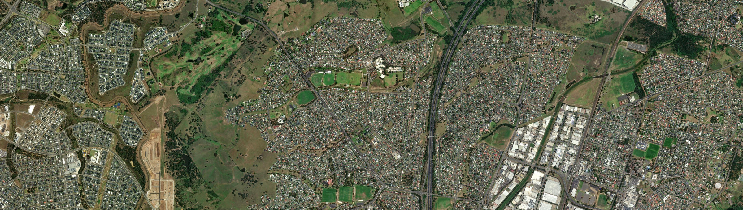Aerial view of Raby, NSW