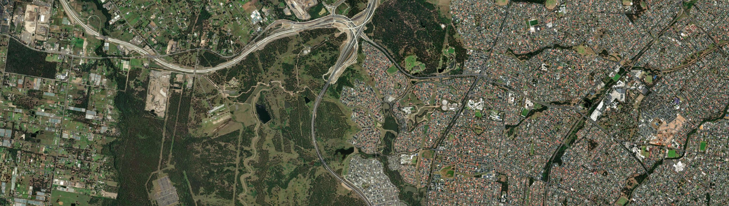 Aerial view of Cecil Hills, NSW