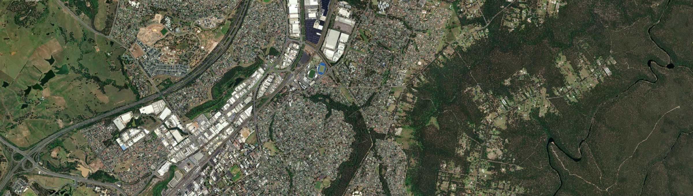 Aerial view of Leumeah, NSW