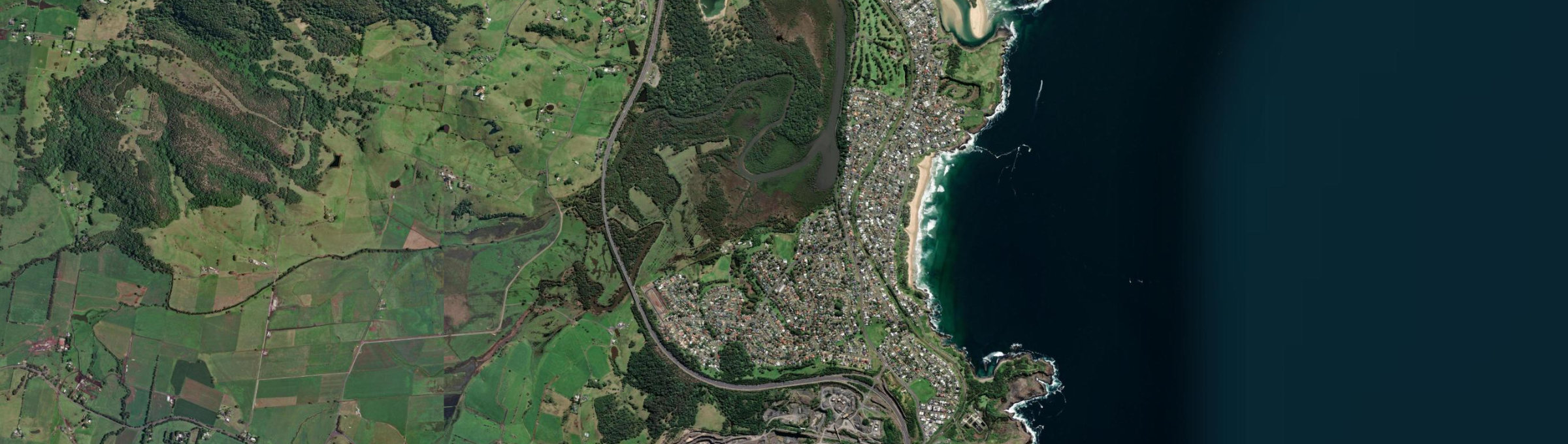 Aerial view of Kiama Downs, NSW