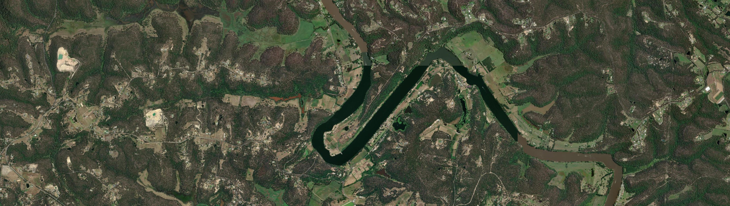 Aerial view of Sackville, NSW