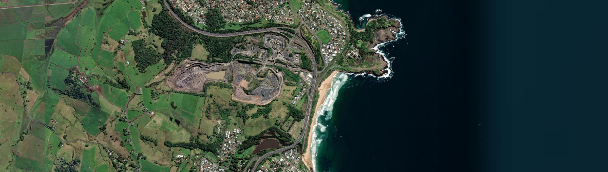 Aerial view of Bombo, NSW