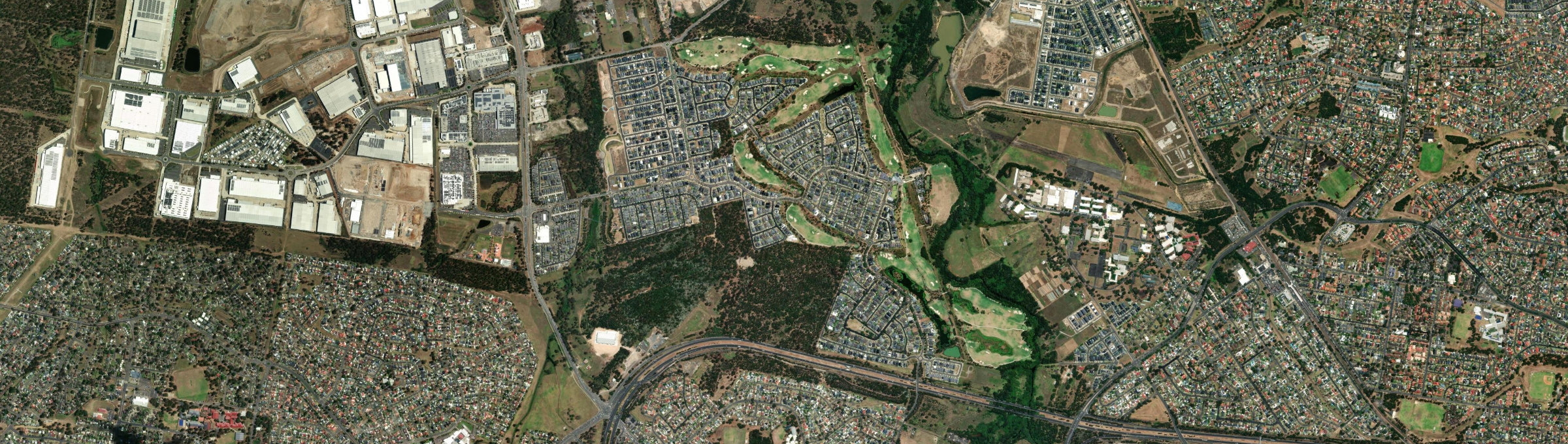 Aerial view of Colebee, NSW