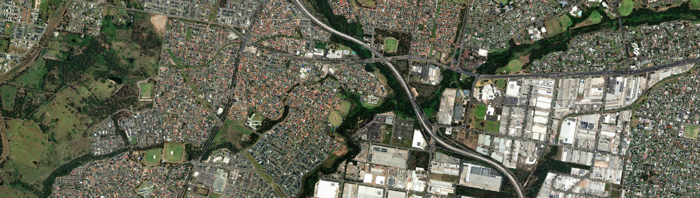 Aerial view of Hoxton Park, NSW