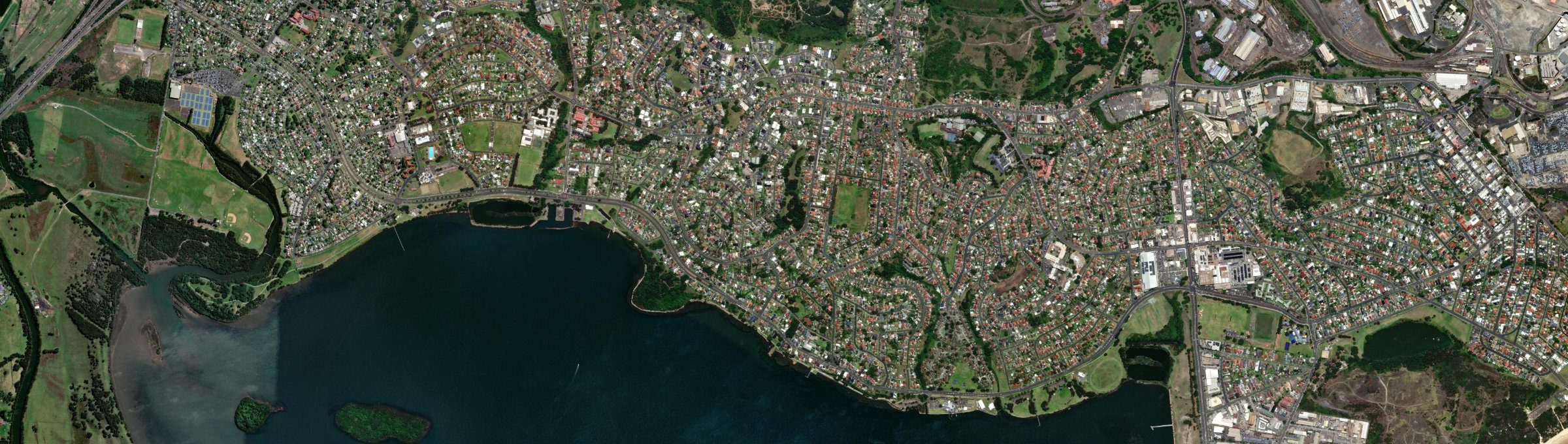 Aerial view of Lake Heights, NSW