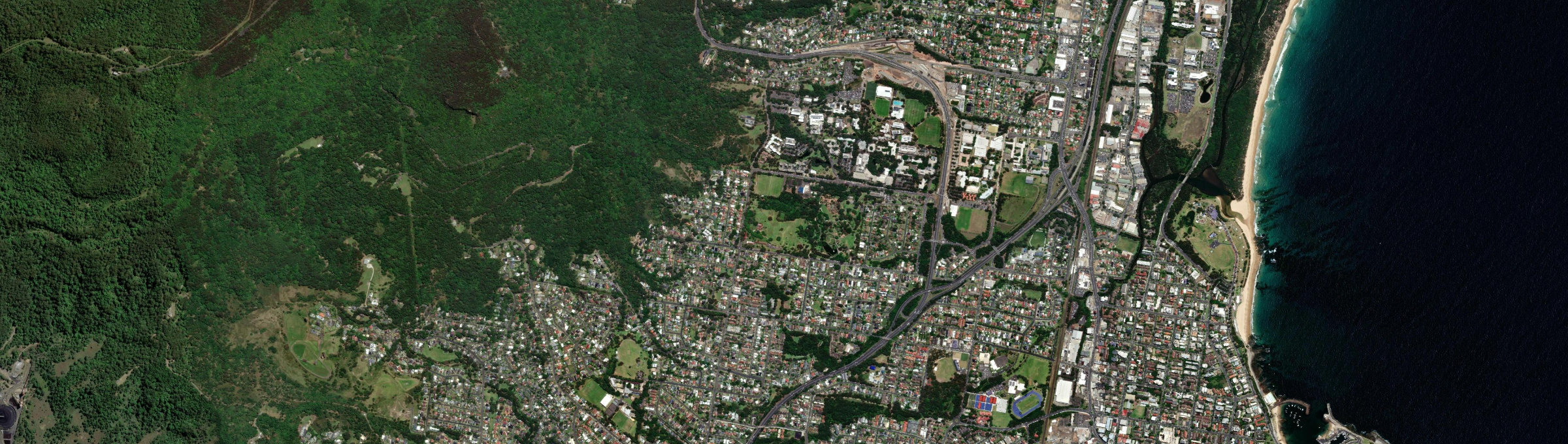 Aerial view of Keiraville, NSW