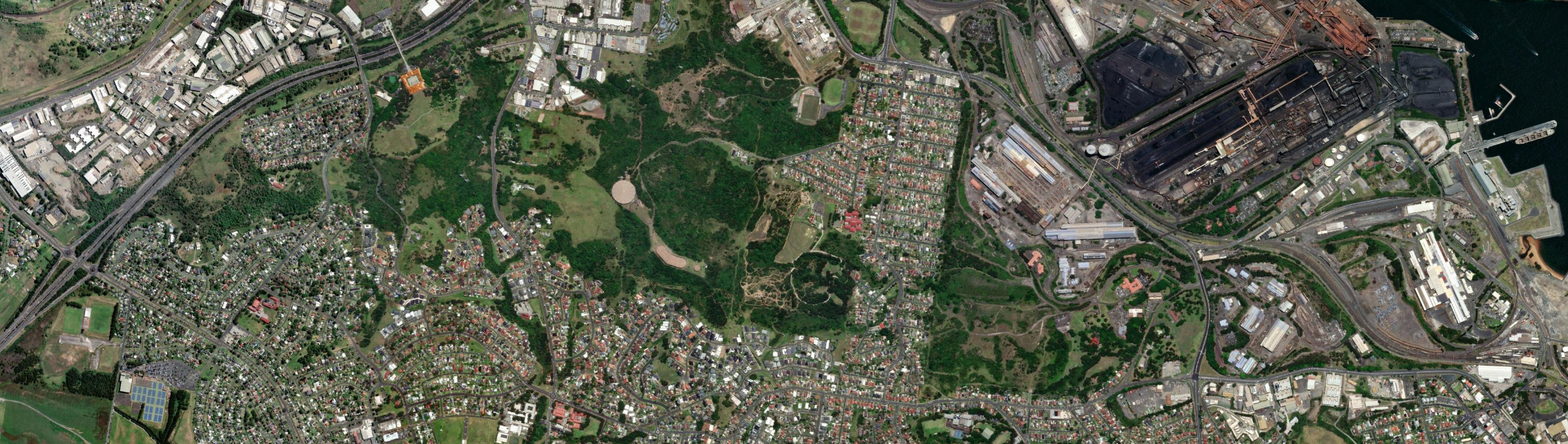 Aerial view of Cringila, NSW