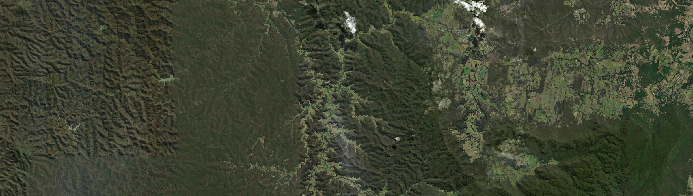 Aerial view of Wollombi, NSW