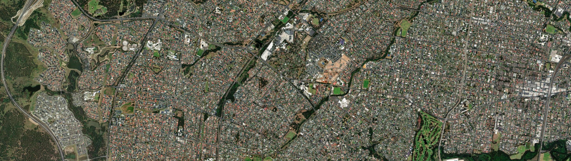 Aerial view of Bonnyrigg, NSW