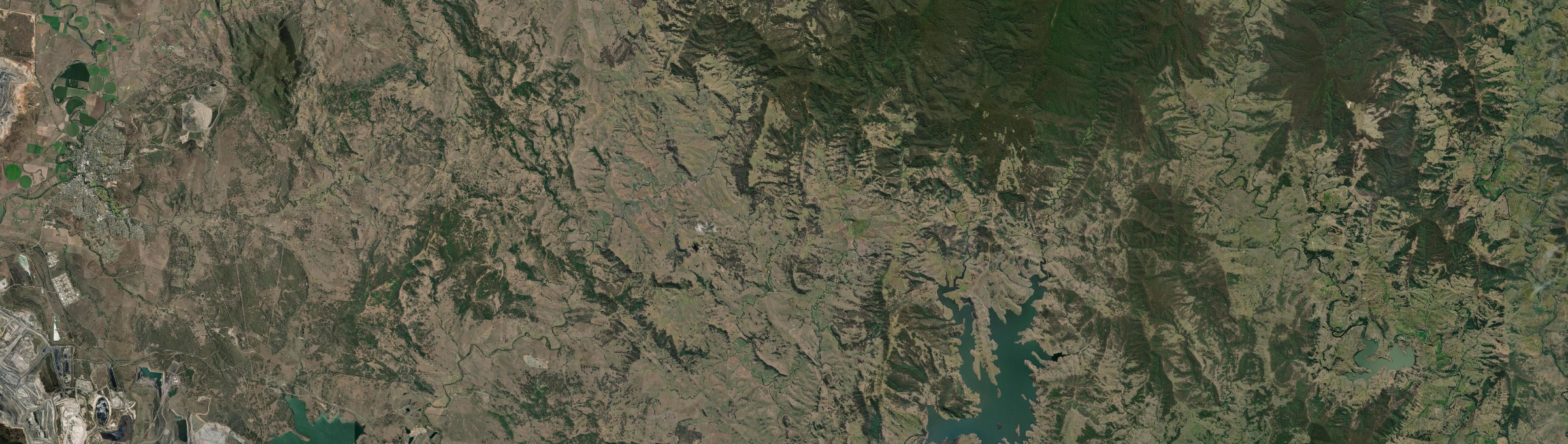 Aerial view of Goorangoola, NSW
