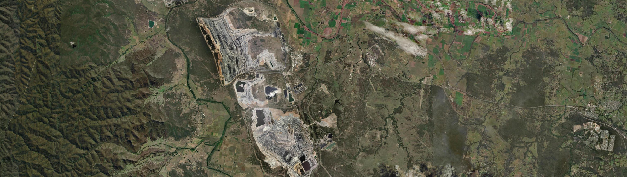 Aerial view of Mount Thorley, NSW