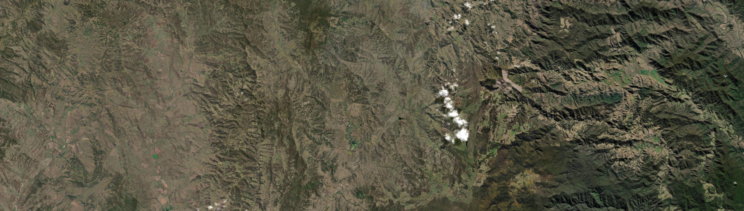 Aerial view of Ellerston, NSW
