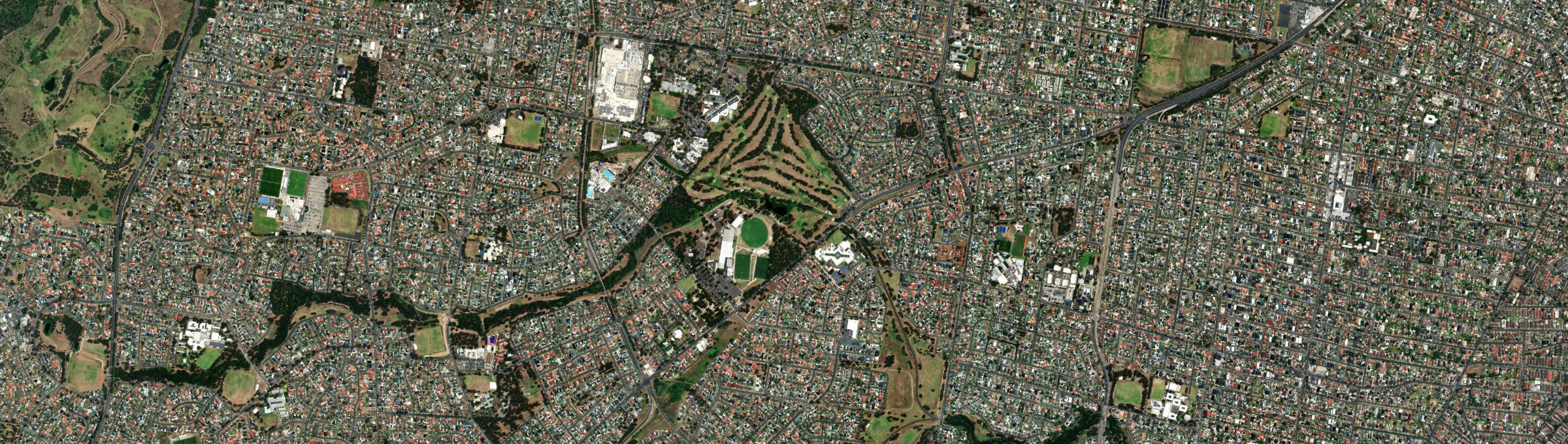 Aerial view of Prairiewood, NSW