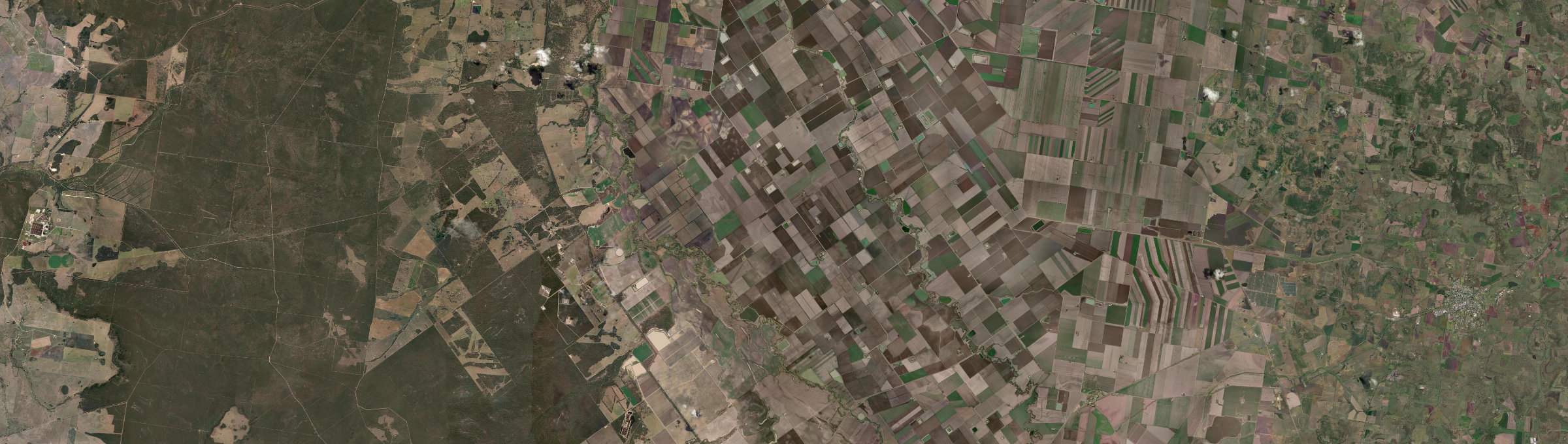 Aerial view of Condamine Plains, QLD