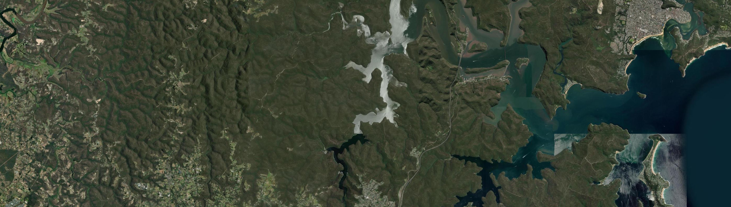 Aerial view of Berowra Waters, NSW