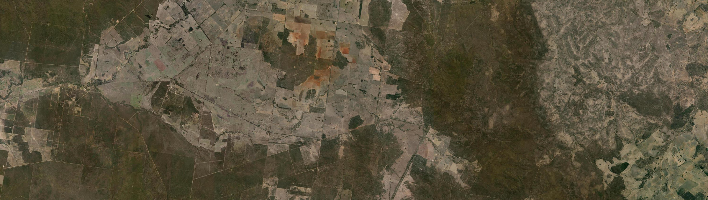Aerial view of Darr Creek, QLD