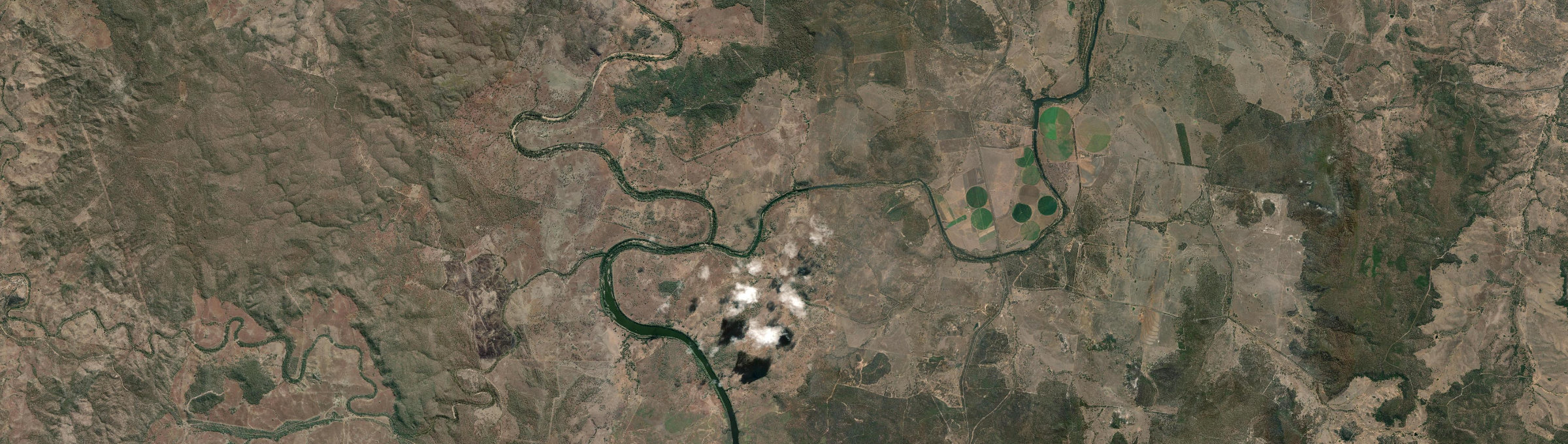 Aerial view of Ceratodus, QLD