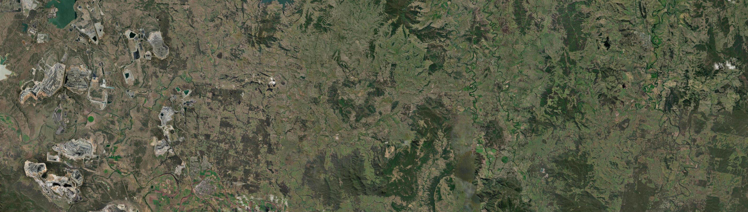 Aerial view of Glendon Brook, NSW