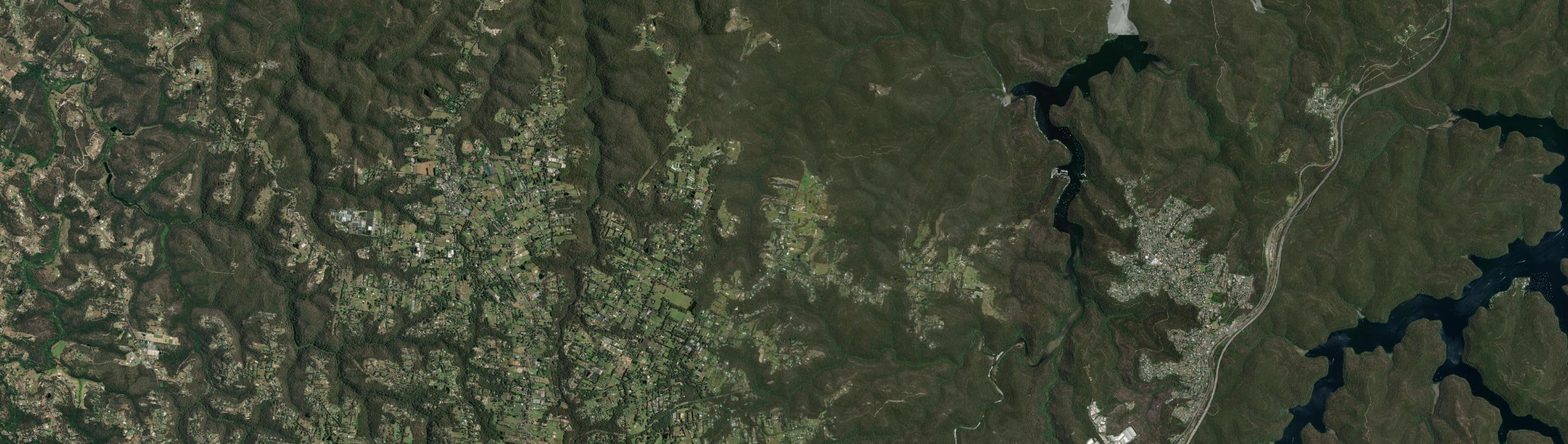 Aerial view of Arcadia (NSW), NSW