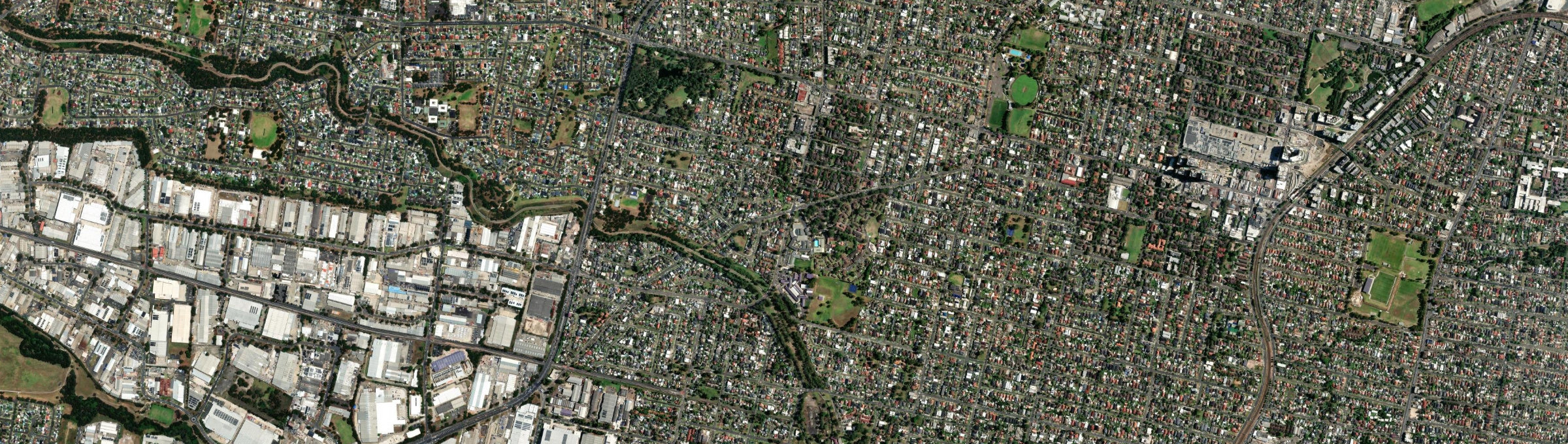 Aerial view of Merrylands West, NSW