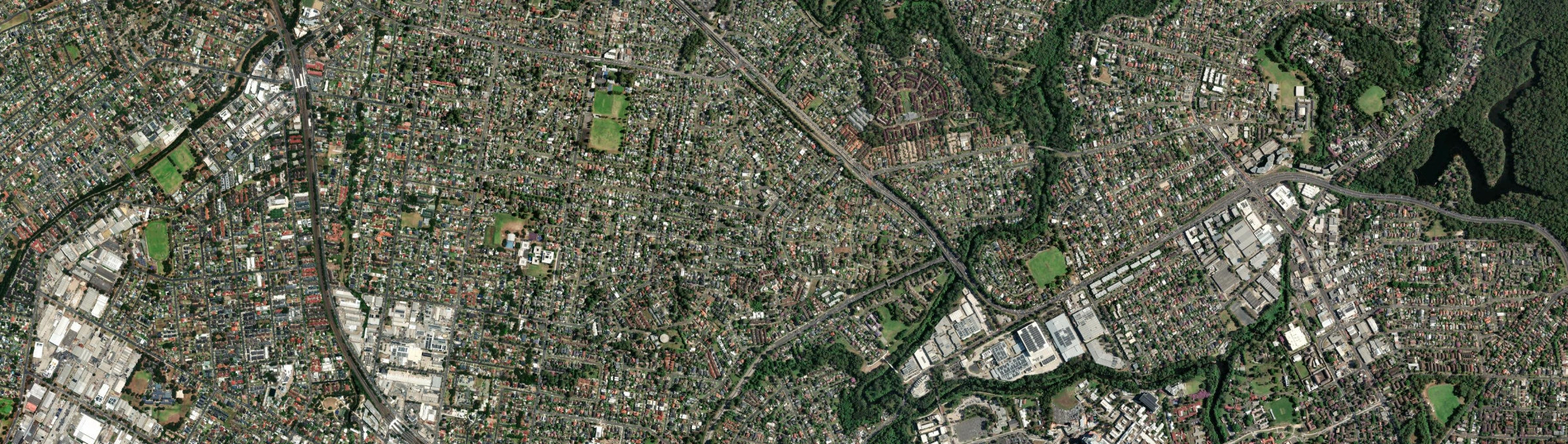Aerial view of Constitution Hill, NSW