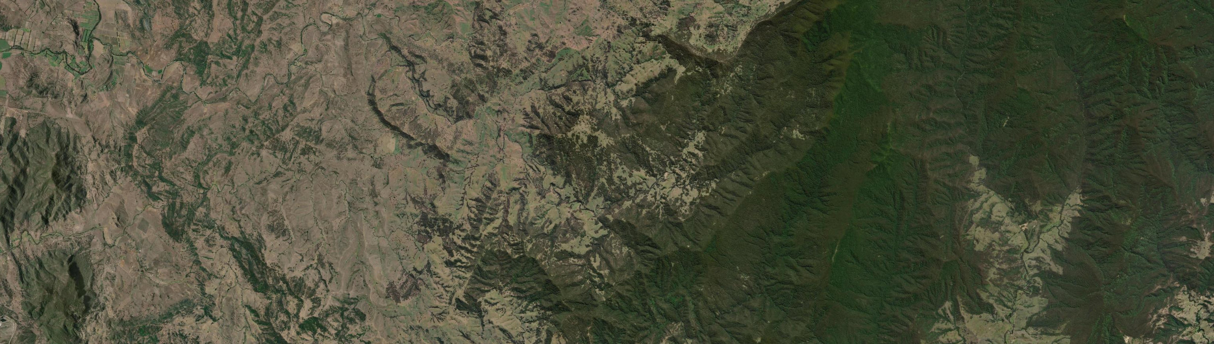 Aerial view of Davis Creek, NSW