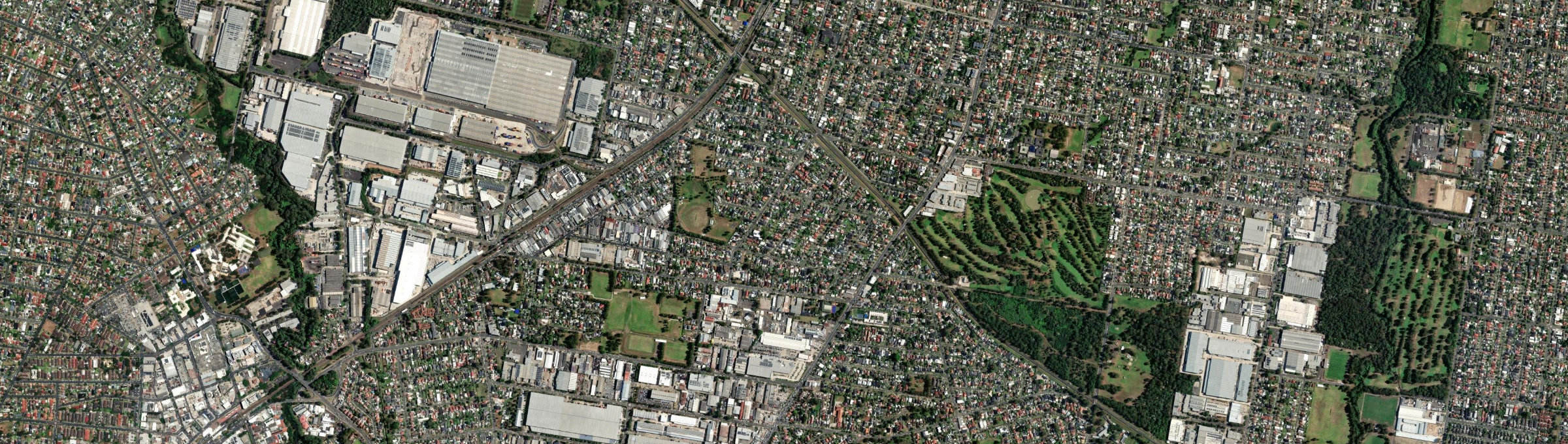 Aerial view of Old Guildford, NSW