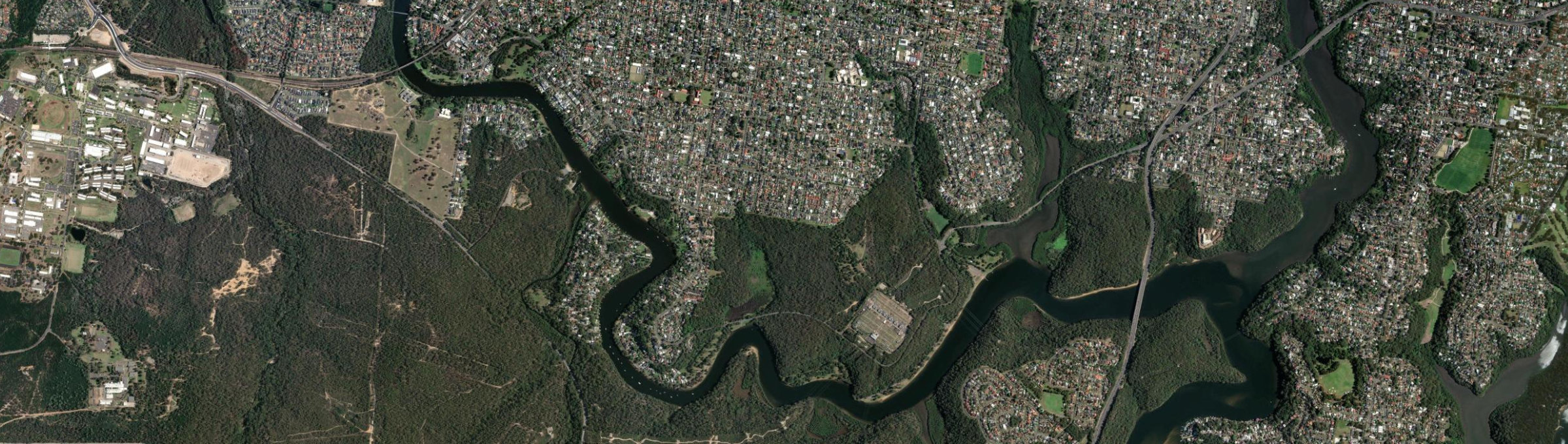 Aerial view of Picnic Point, NSW