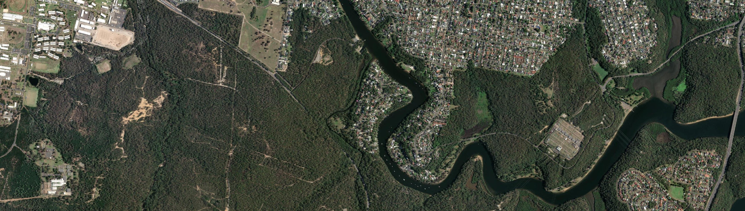 Aerial view of Sandy Point (NSW), NSW
