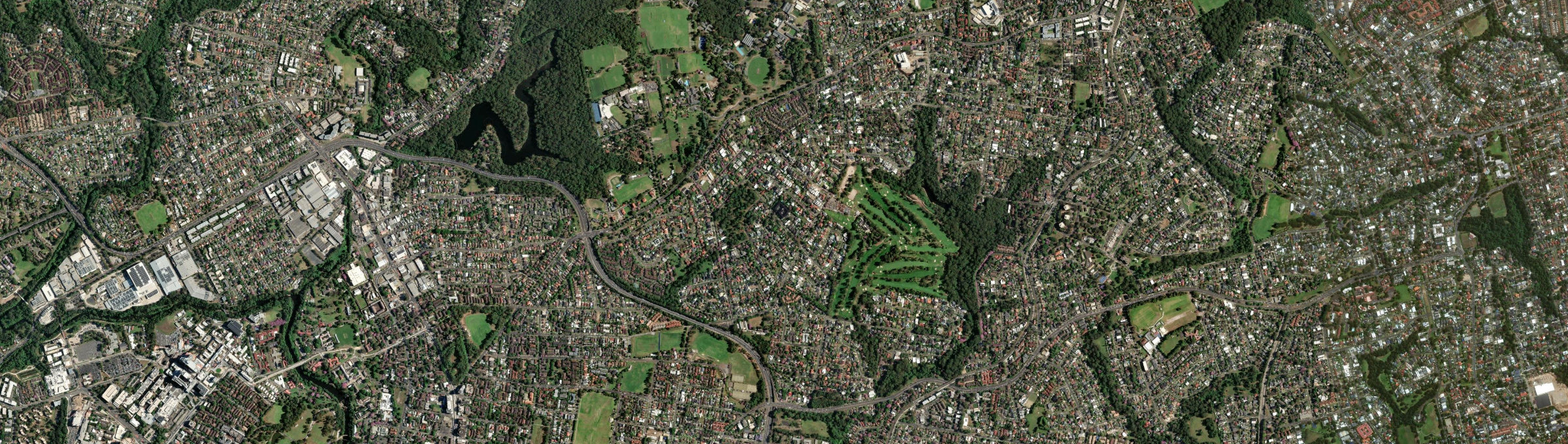 Aerial view of Oatlands (NSW), NSW