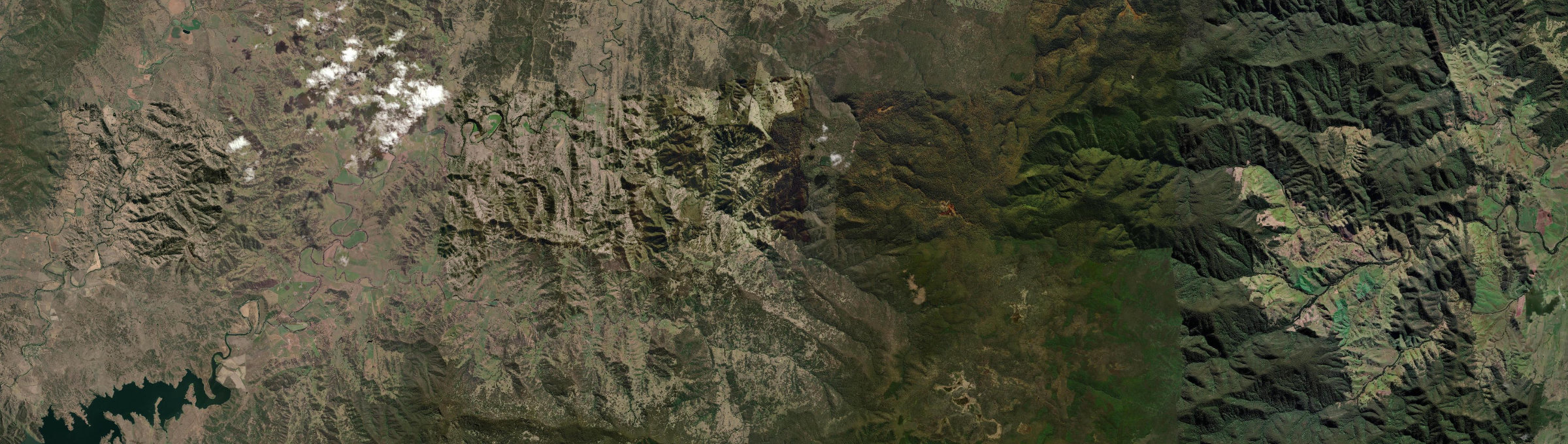 Aerial view of Moonan Brook, NSW