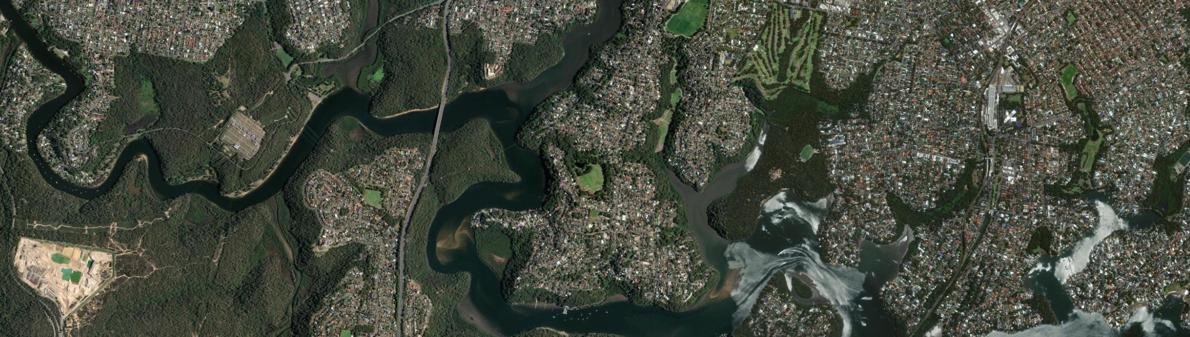 Aerial view of Lugarno, NSW