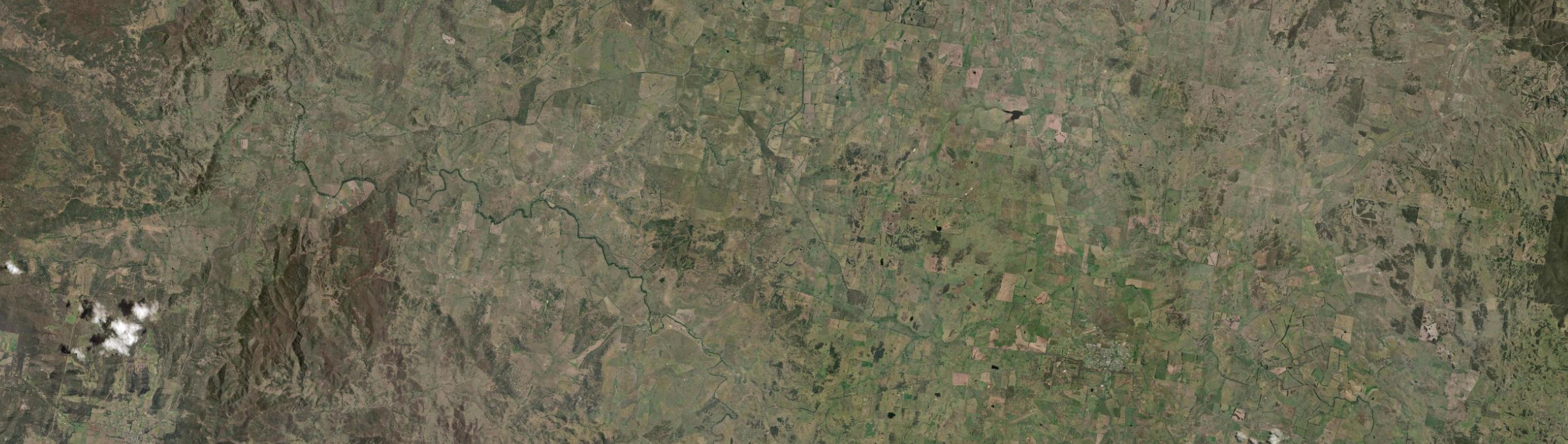 Aerial view of Walcha Road, NSW