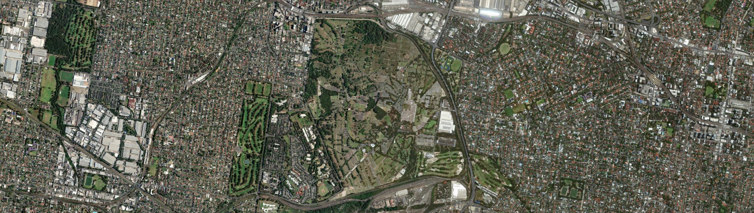 Aerial view of Rookwood (NSW), NSW