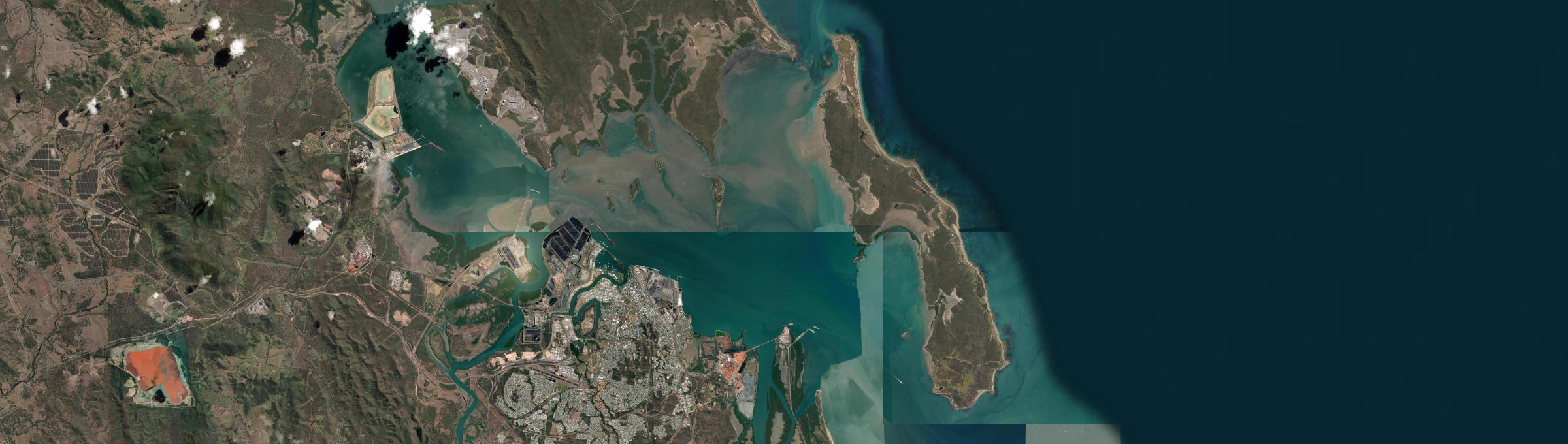 Aerial view of Gladstone Harbour, QLD