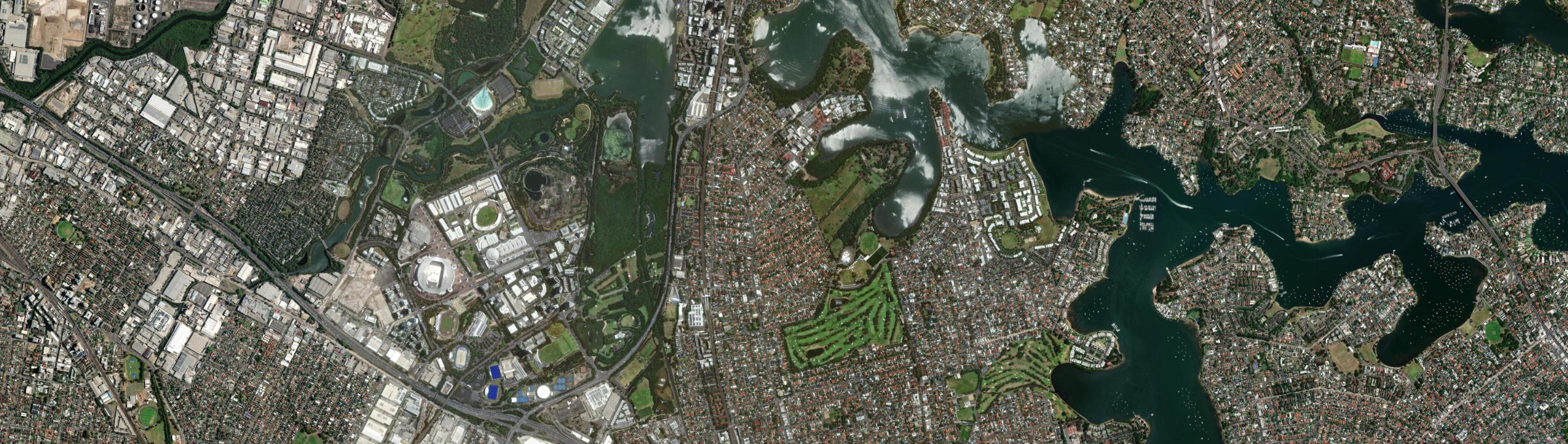 Aerial view of Concord West, NSW