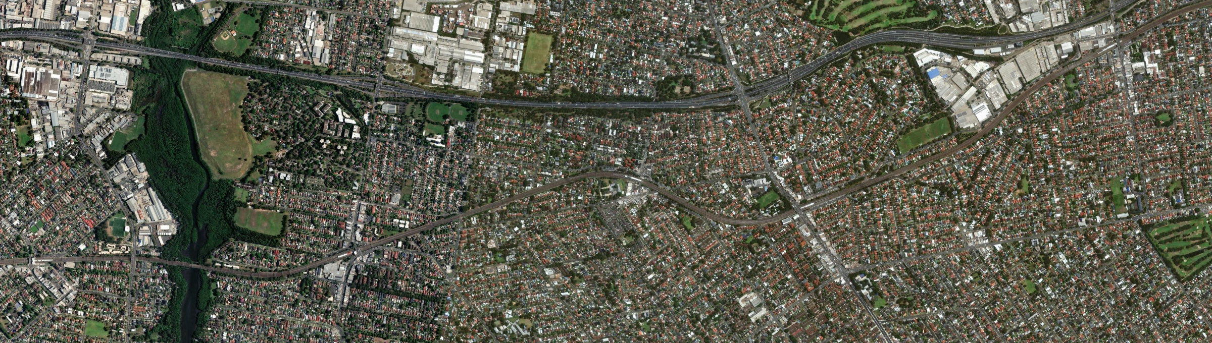 Aerial view of Narwee, NSW