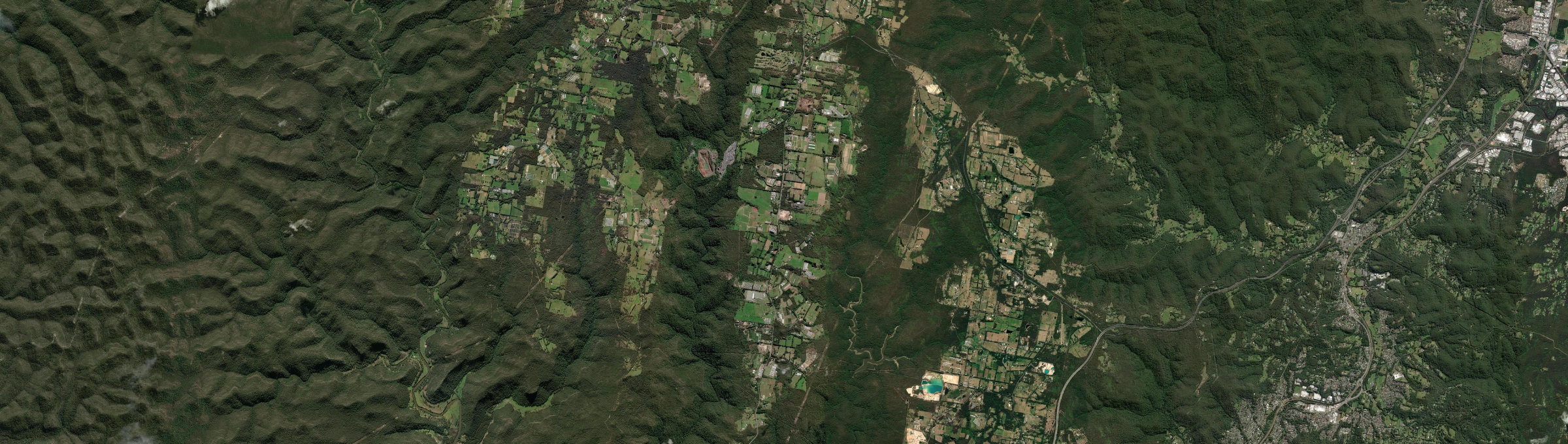 Aerial view of Peats Ridge, NSW