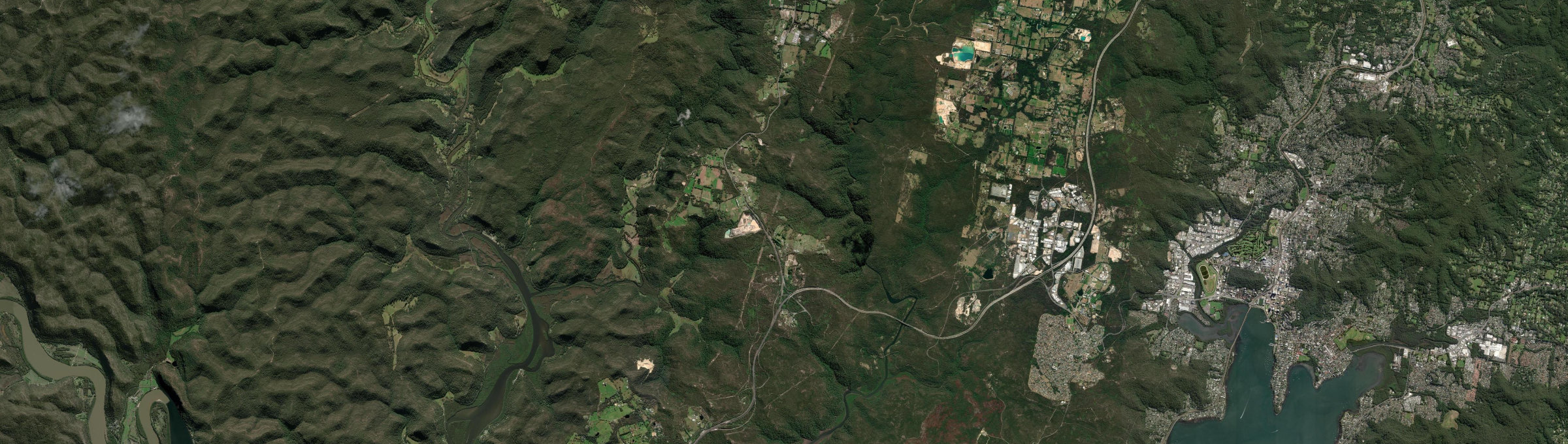 Aerial view of Calga, NSW
