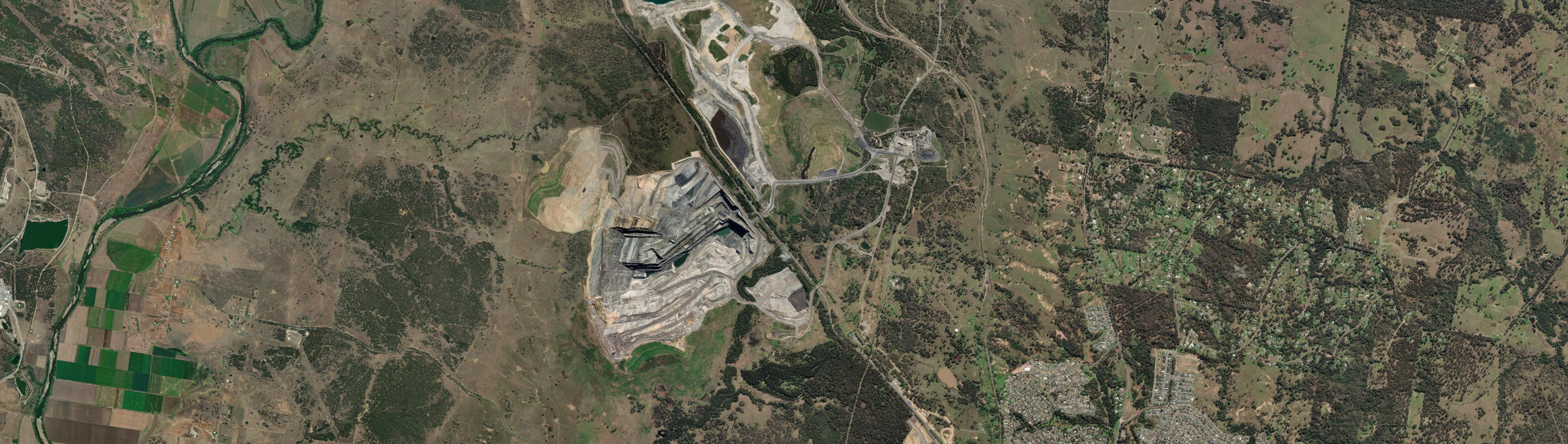 Aerial view of Rixs Creek, NSW
