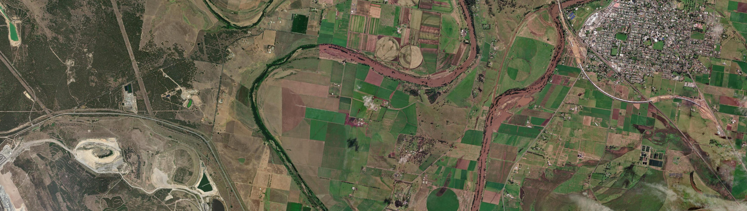 Aerial view of Wylies Flat, NSW
