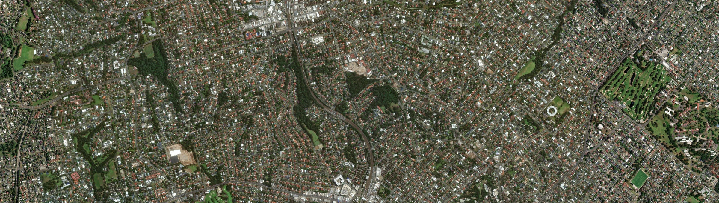 Aerial view of Denistone, NSW