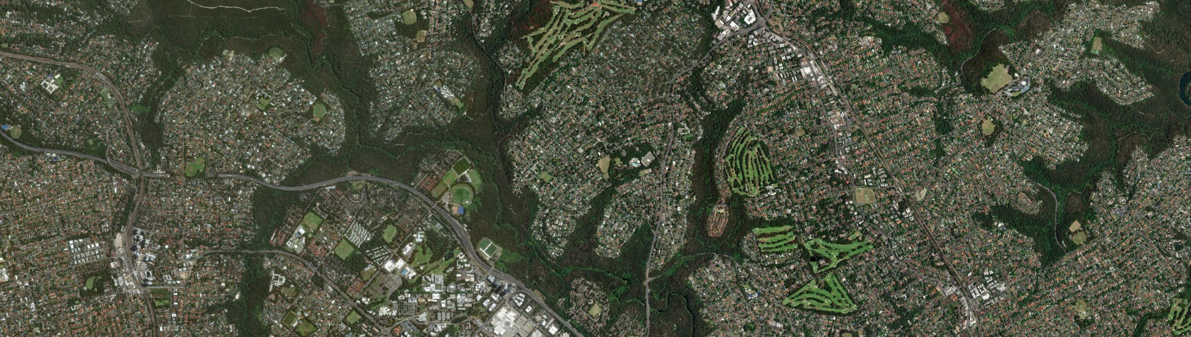 Aerial view of West Pymble, NSW