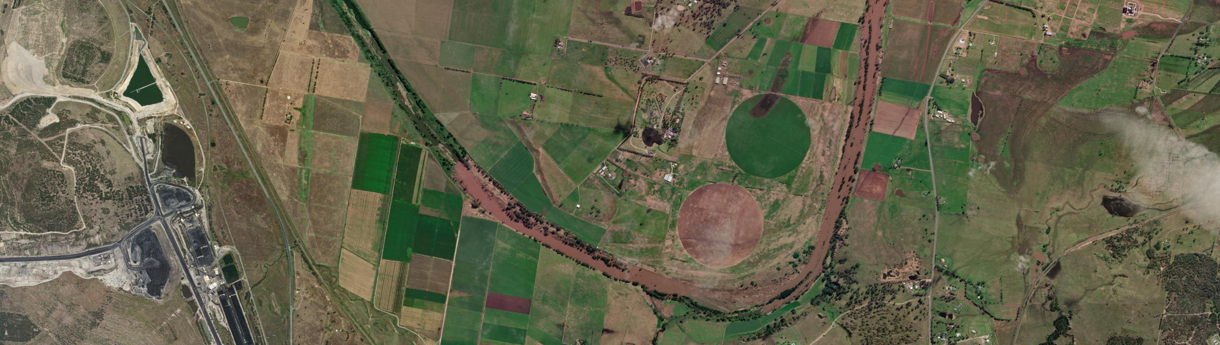 Aerial view of Hambledon Hill, NSW