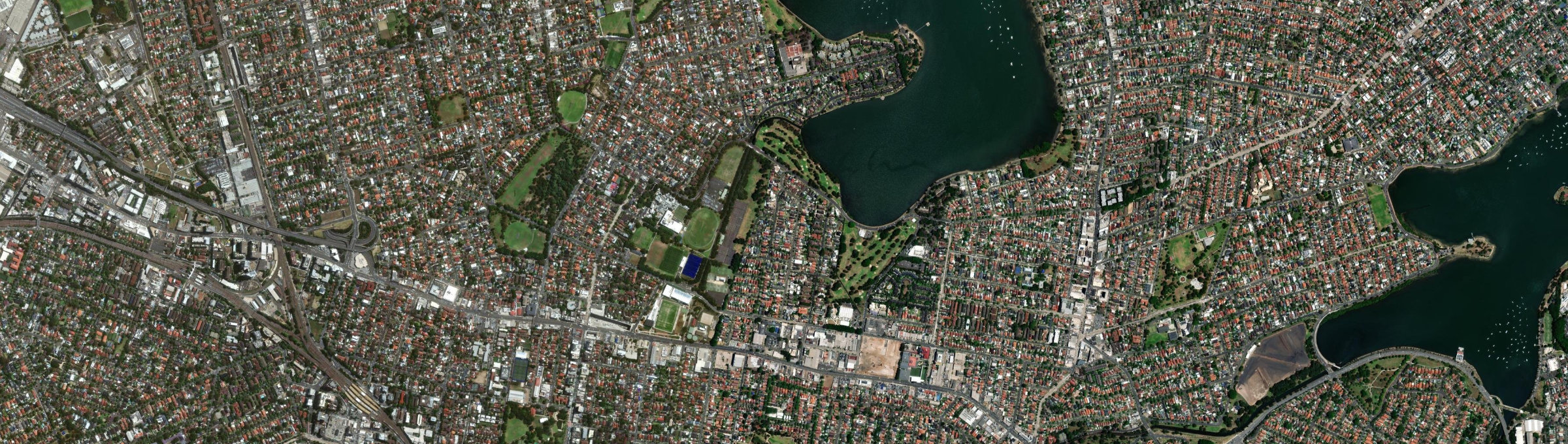 Aerial view of Canada Bay, NSW