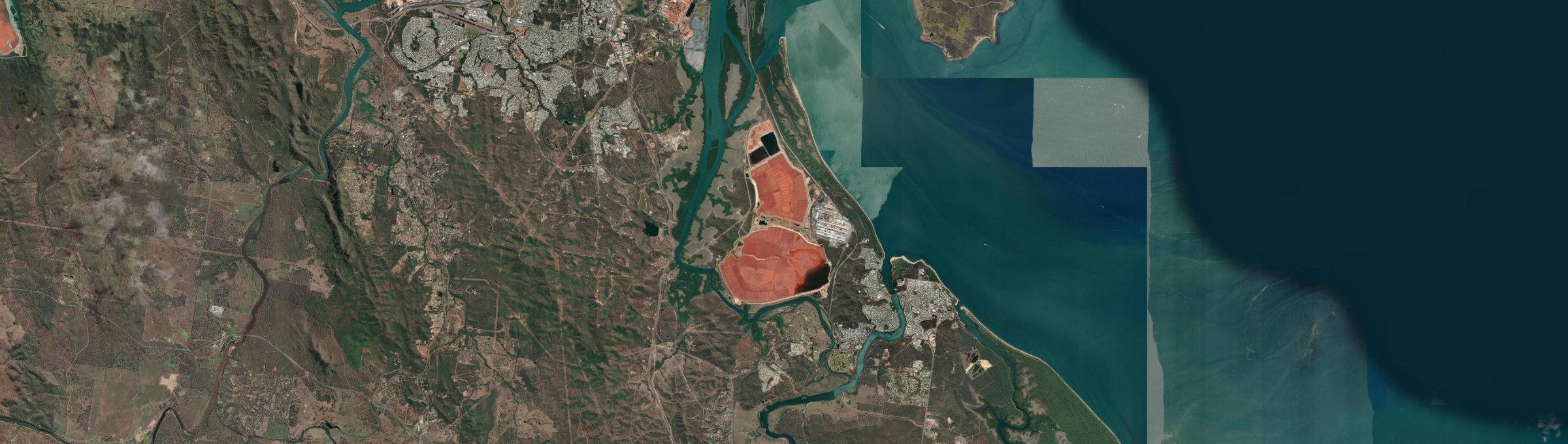 Aerial view of Boyne Island, QLD