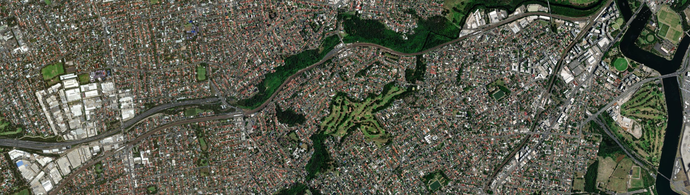 Aerial view of Bardwell Park, NSW