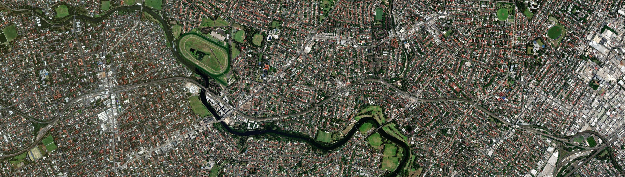 Aerial view of Hurlstone Park, NSW