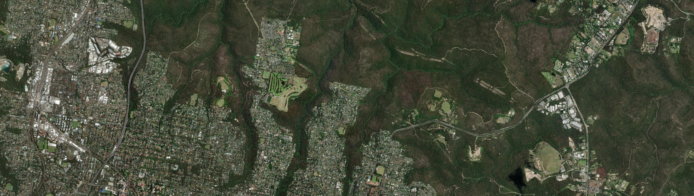Aerial view of St Ives Chase, NSW
